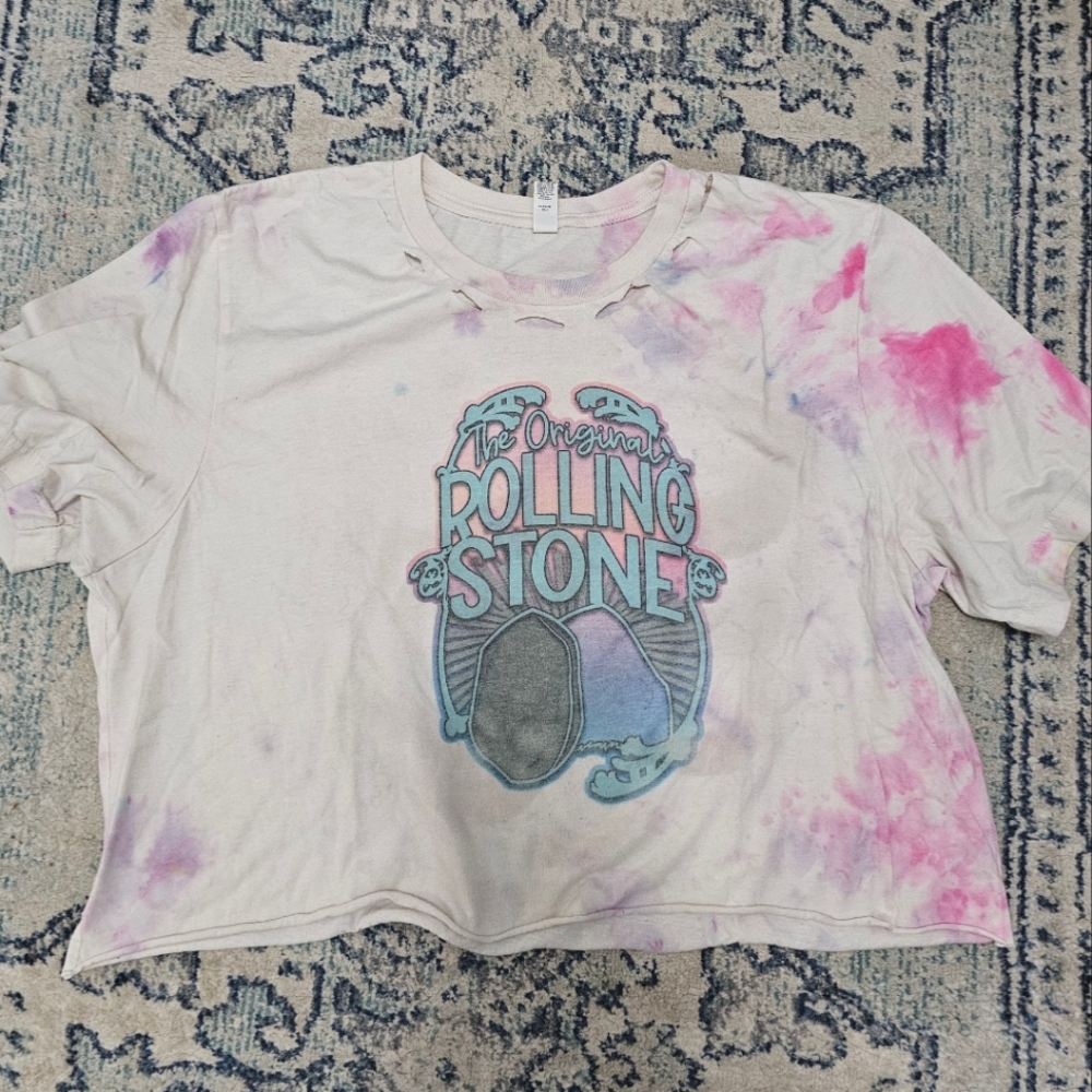 Distressed Crop Tee